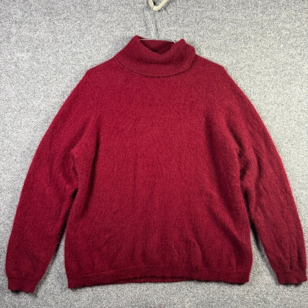 Charter Club Cashmere Turtleneck Sweater Womens 1X Red Luxury Knit Long Sleeve